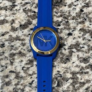 Michael Kors Women’s Preston Blue Silicone Strap Watch